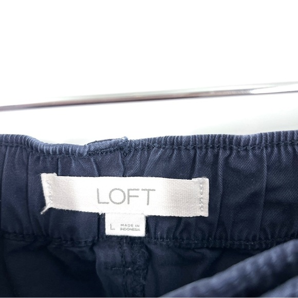 Loft Navy Blue High Waisted Ankle Zip Jogger Pants Size M - Picture 11 of 15